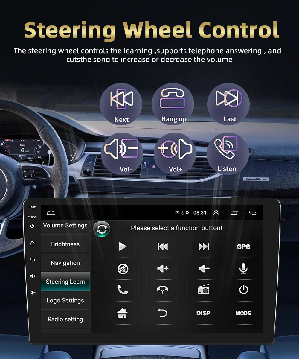 Podofo Hyundai Santa Fe — 8+128G, CarPlay, 4G