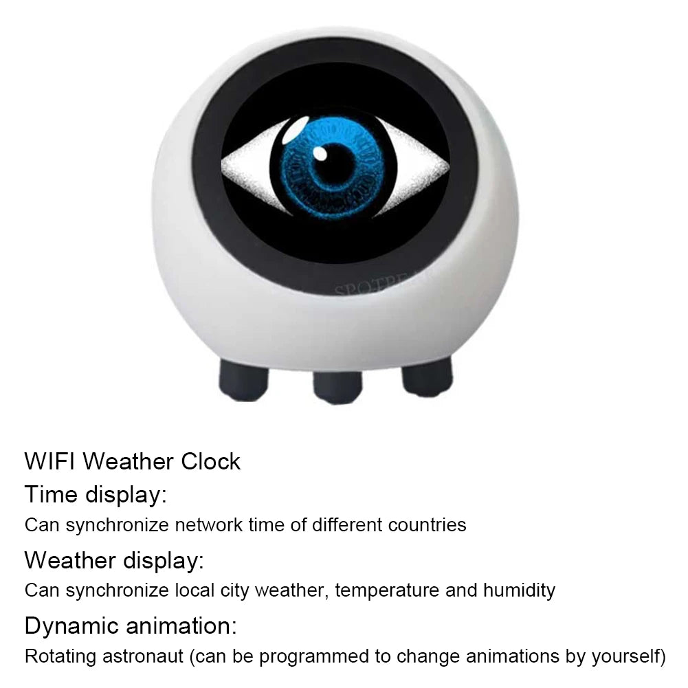 AI Voice Chat Robot No Touch Screen LCD Display Mini Robot Tabletop Ornaments Smart Assistant Robot for Home Decor(No Battery)