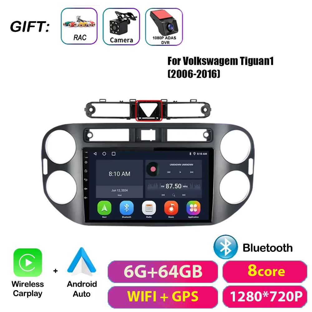 VW Tiguan Android 17 — 4G DSP, CarPlay