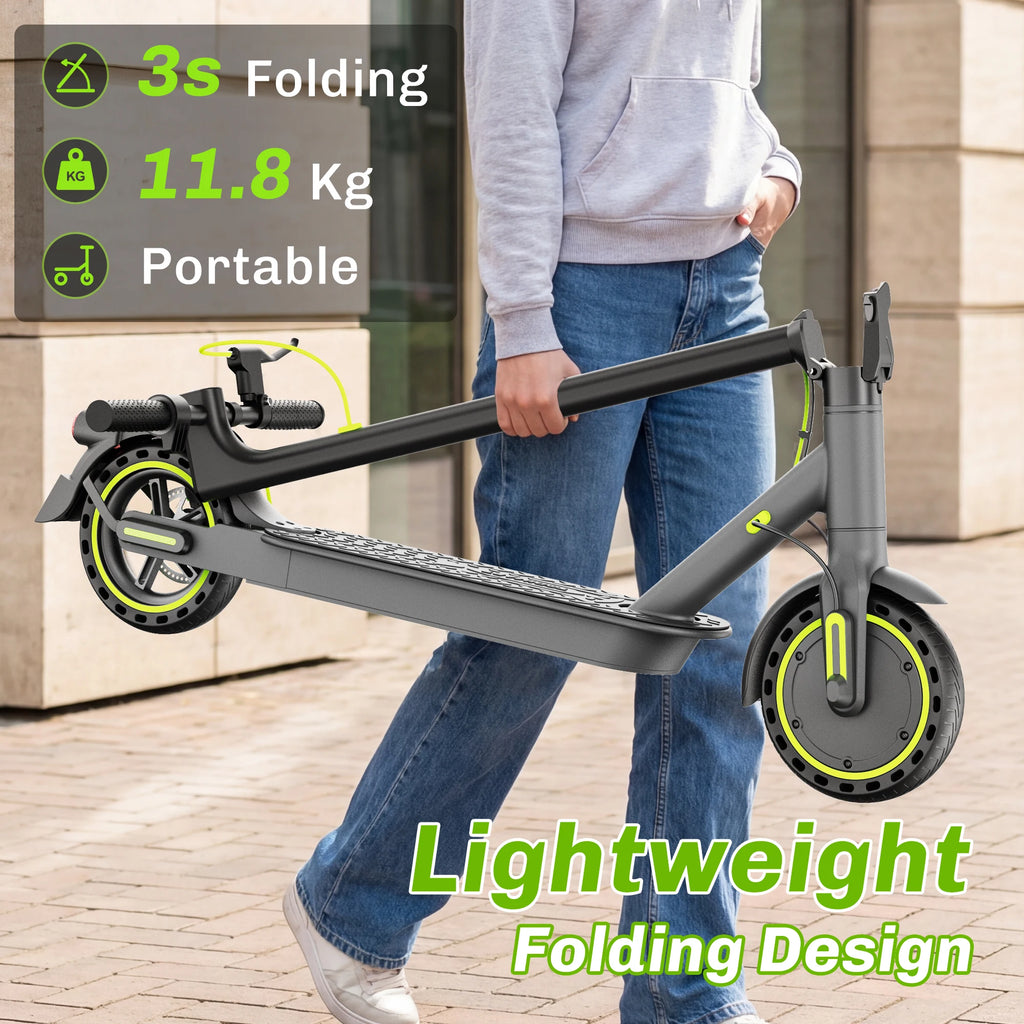 TODIMART S3 350W Portable Electric Scooter for Adults Fast Commuter e scooter with APP 36V 7.8Ah APP 25km/h 8.5'' Solid Tires