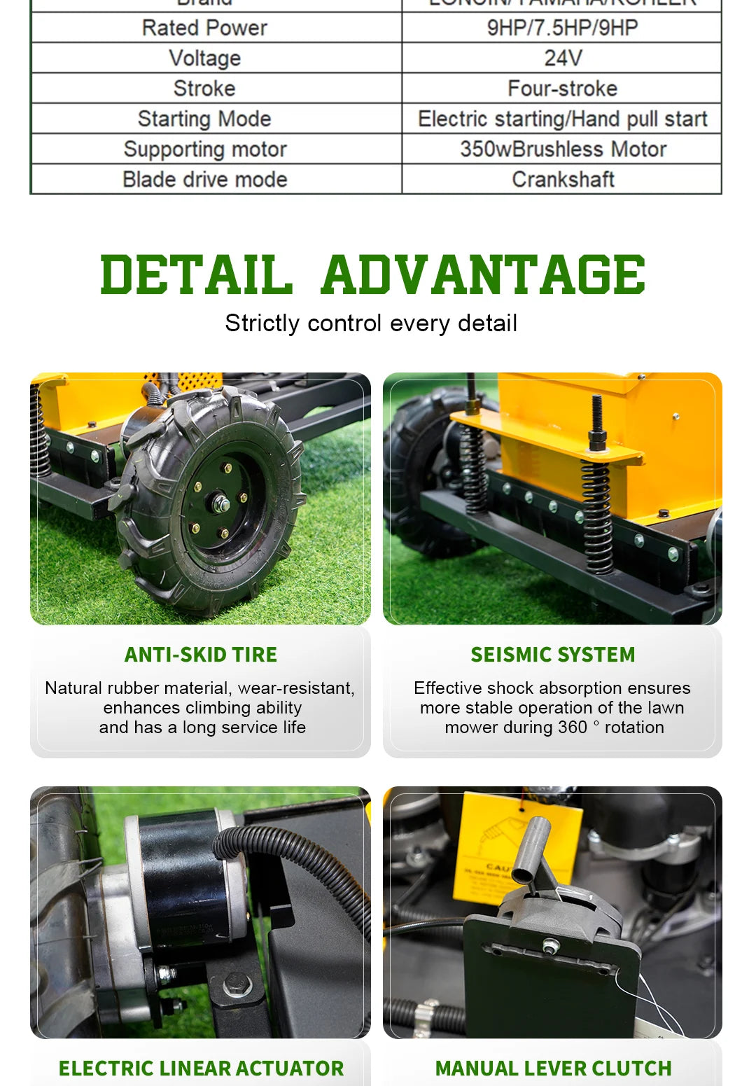 Wireless Remote Control Crawler Lawn Mower For Sloped Garden Farm Grass Cutting High Power Low Vibration Customizec