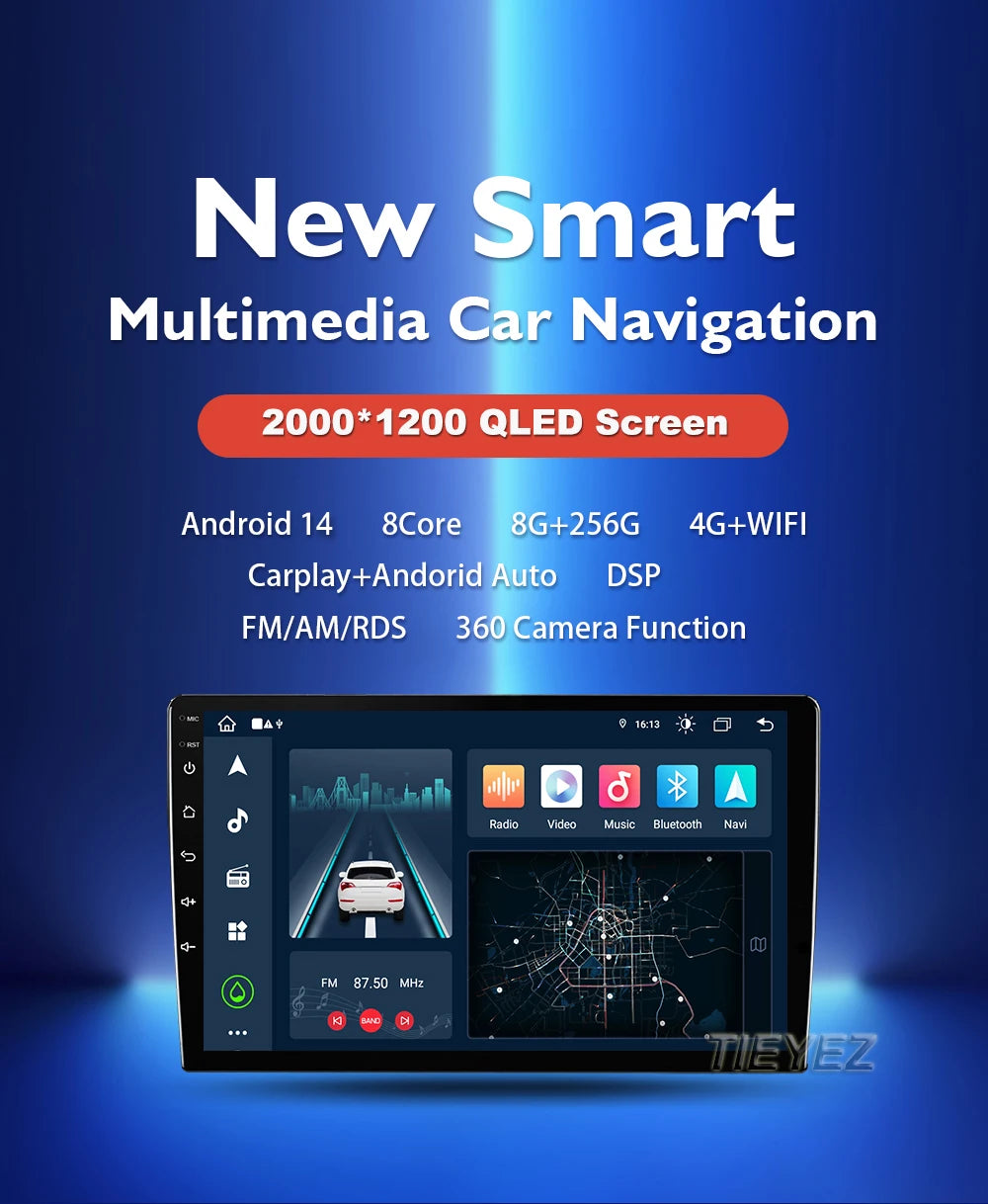Kia Picanto Android 15 — 2K QLED, CarPlay, 4G