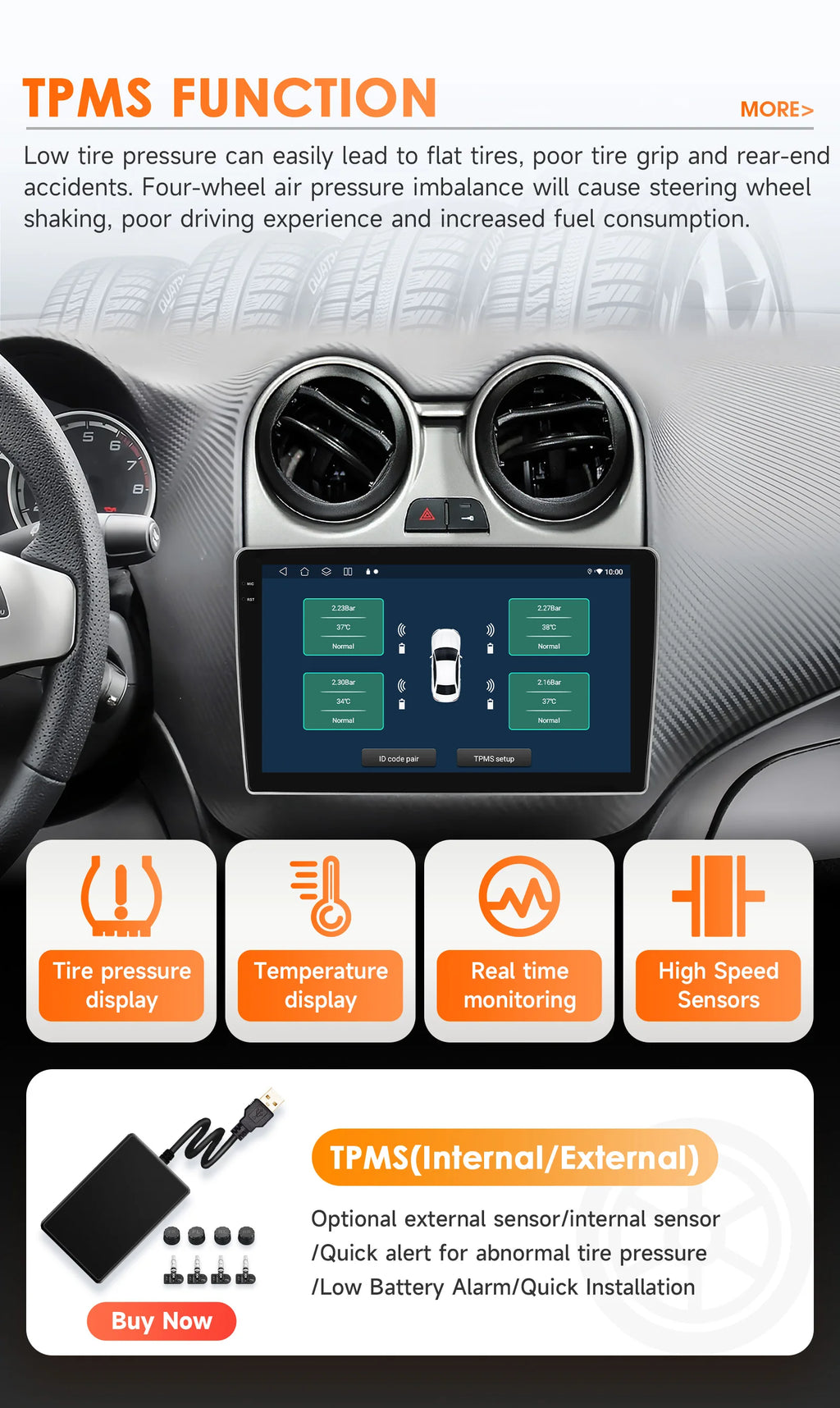 Hizpo Android Radio — Alfa Romeo Mito 955 2008-2016, Wireless CarPlay, GPS, DSP, 8-Kern