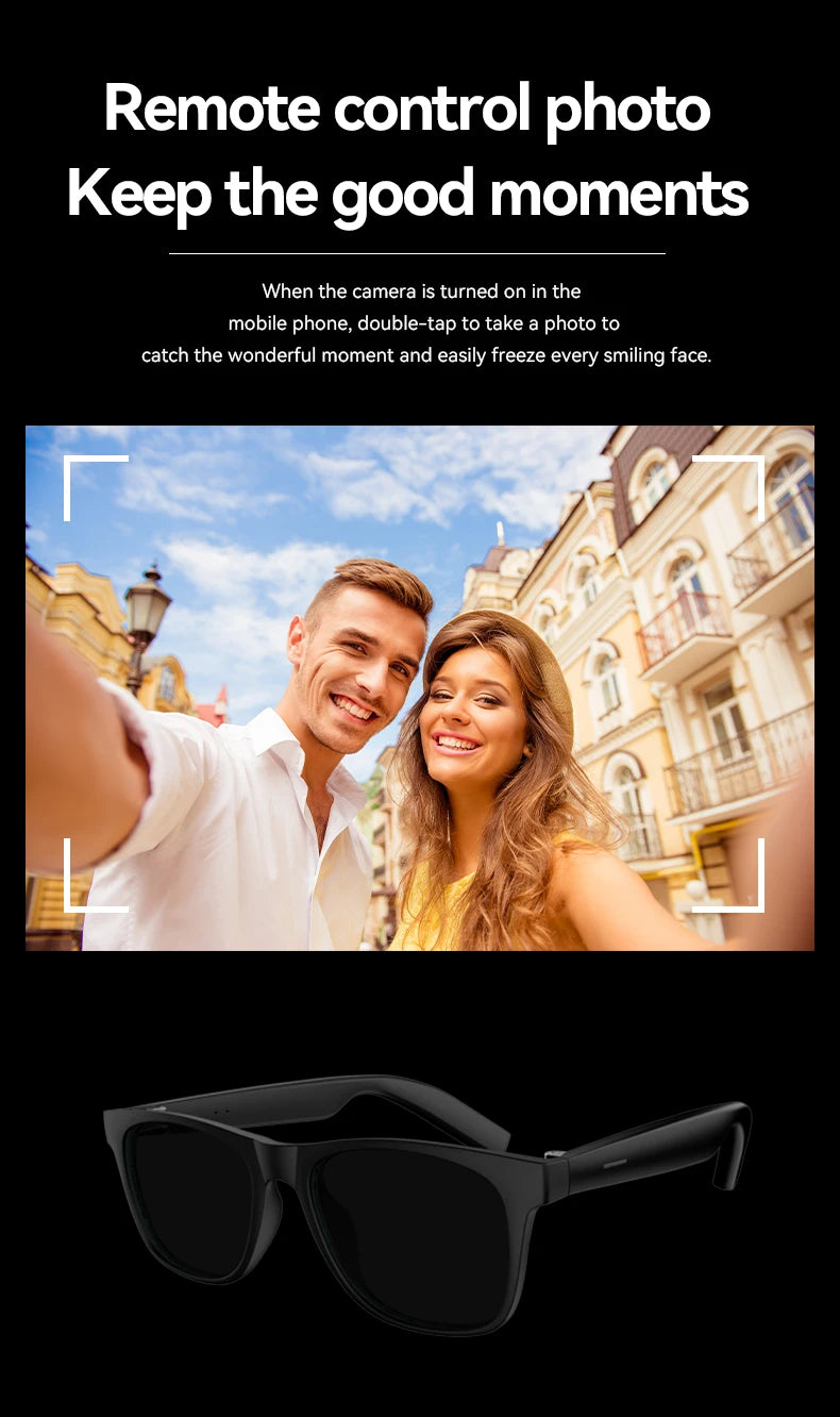 LAXASFIT Smart Glasses — Voice Calls, UV Polarized