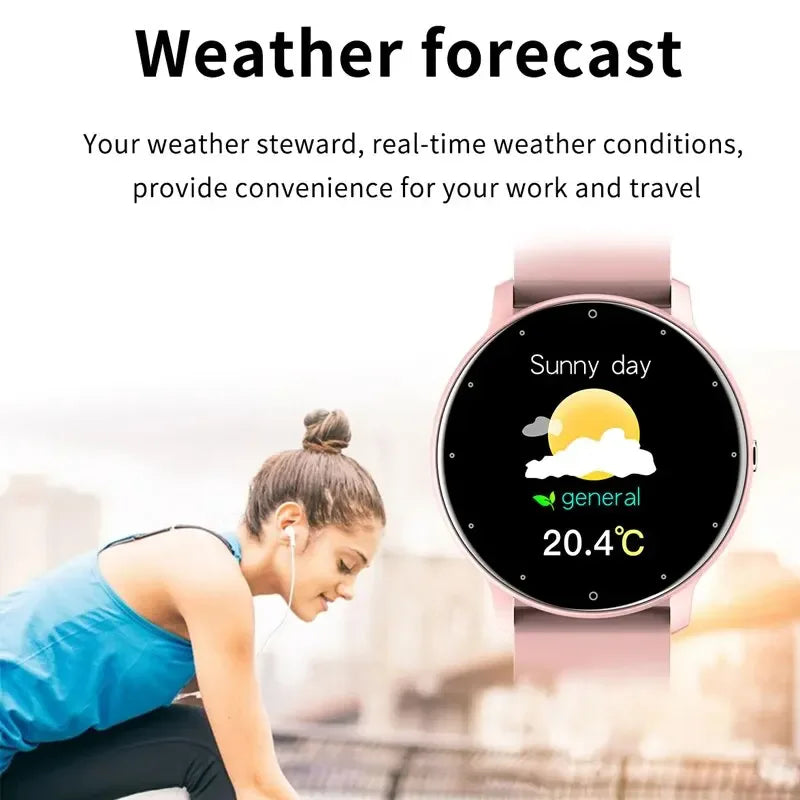 LIGE Montre intelligente Hommes Femmes Écran tactile complet Sport Fitness Montre Homme IP67 Étanche Bluetooth Pour Android IOS Smartwatch Hommes
