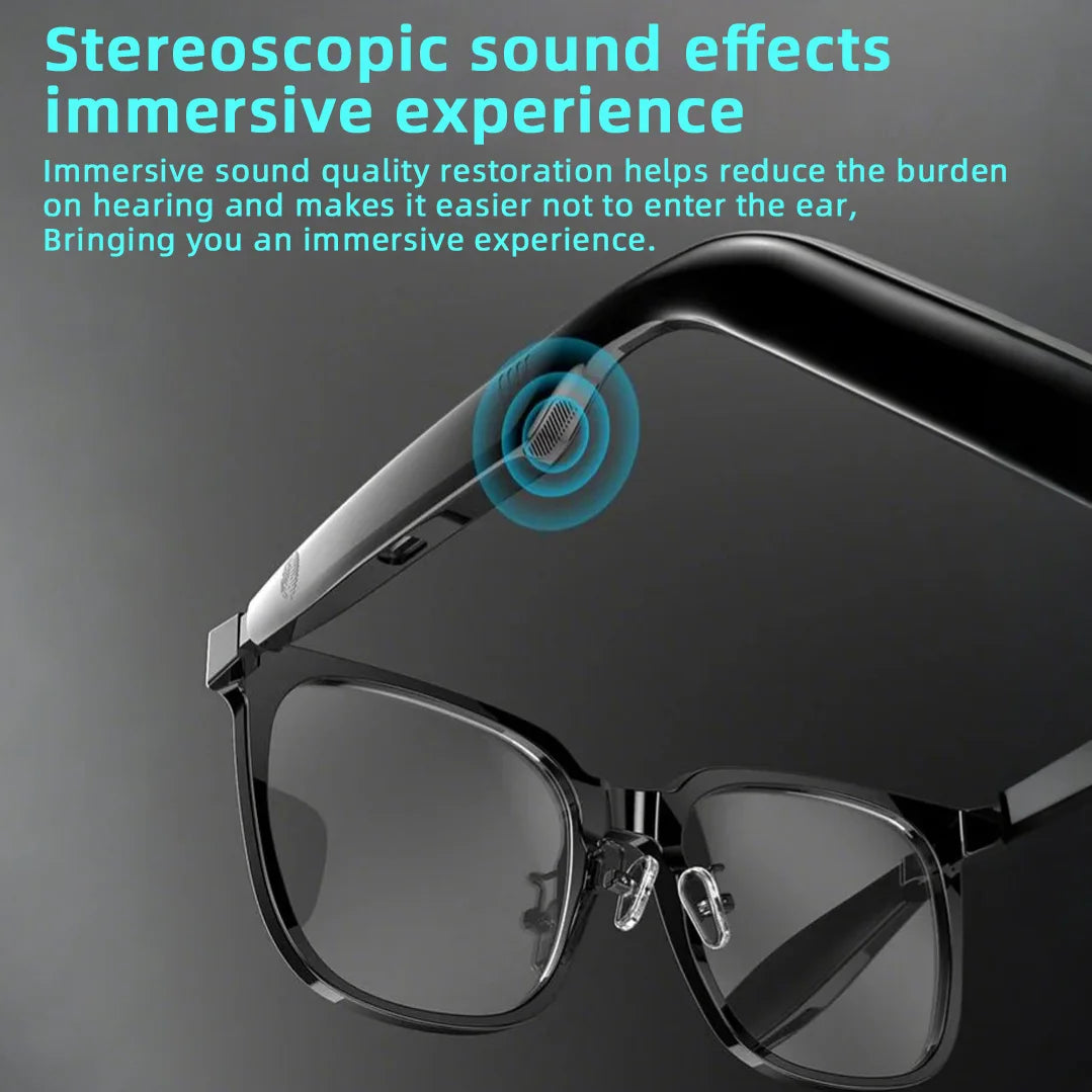 Lunettes intelligentes unisexes — Lentille magnétique, Bluetooth 5.4, appels et musique sans fil