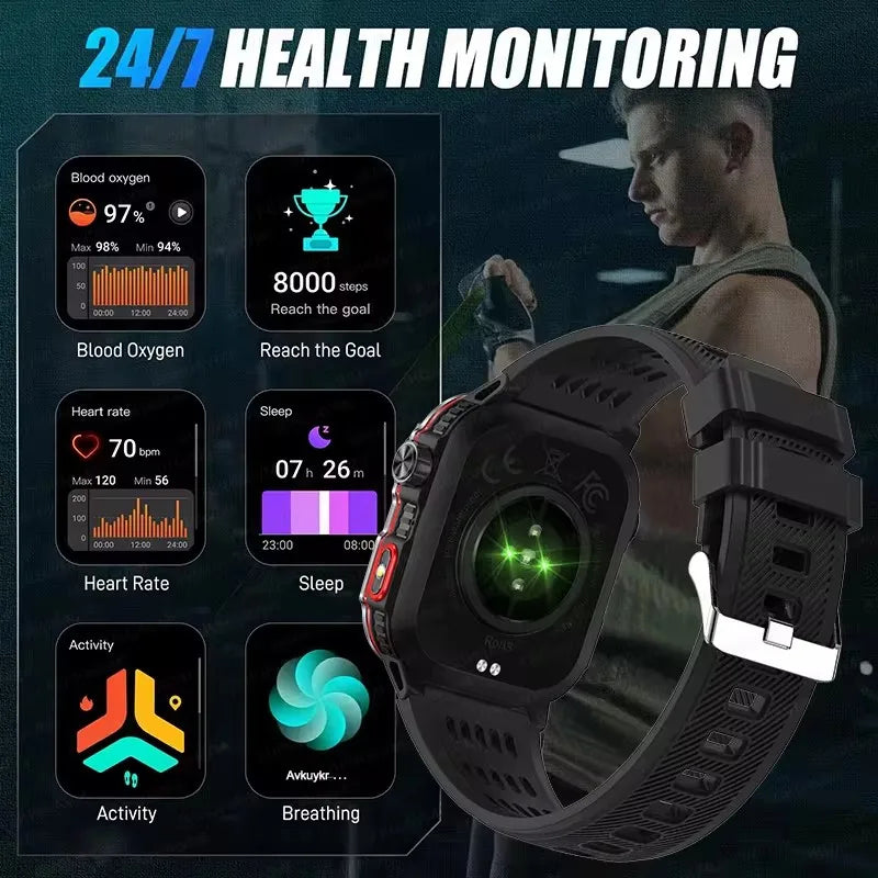 GUHUAVMI Outdoor Watch — AMOLED, GPS, Bluetooth