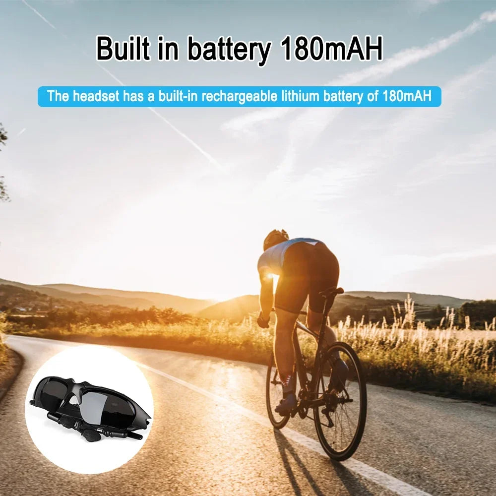 Bluetooth 5.3 Reitbrille — kabelloser Stereoklang, Sportfahren, Radfahrsonnenbrille