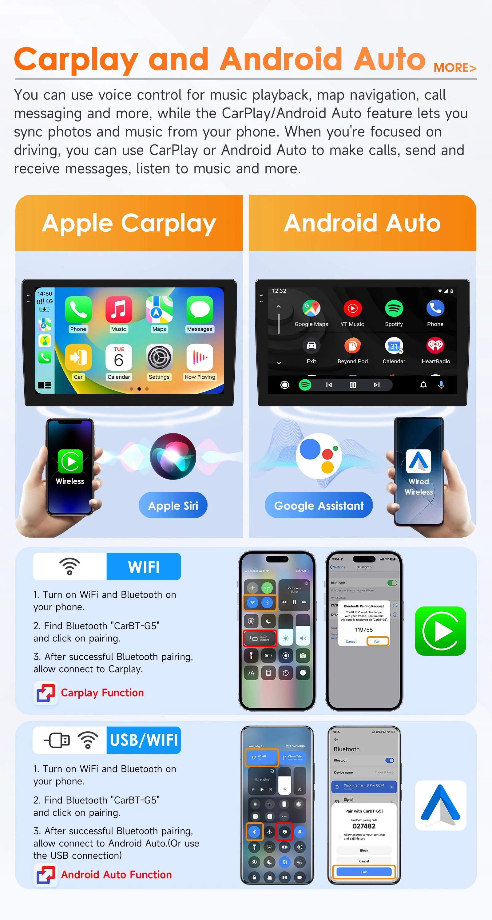 Hizpo Android Radio — Alfa Romeo Mito 955 2008-2016, Wireless CarPlay, GPS, DSP, 8-Kern