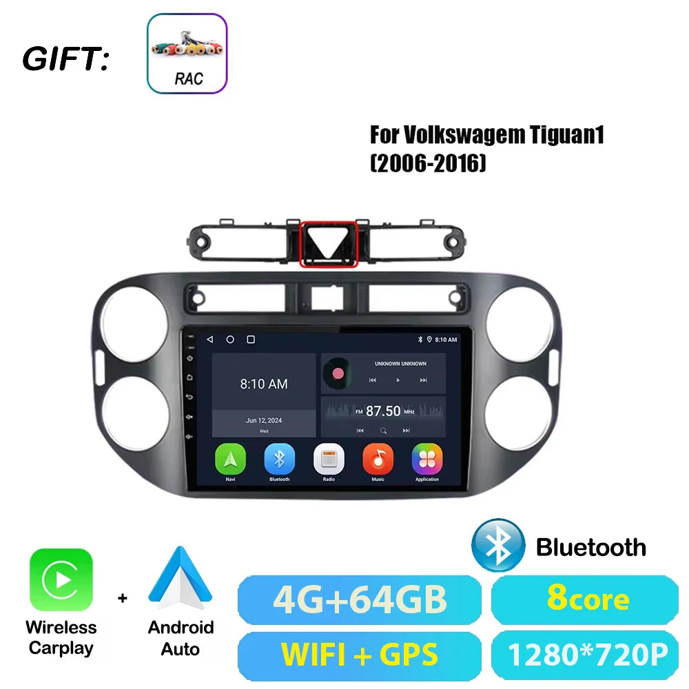 VW Tiguan Android 17 — 4G DSP, CarPlay
