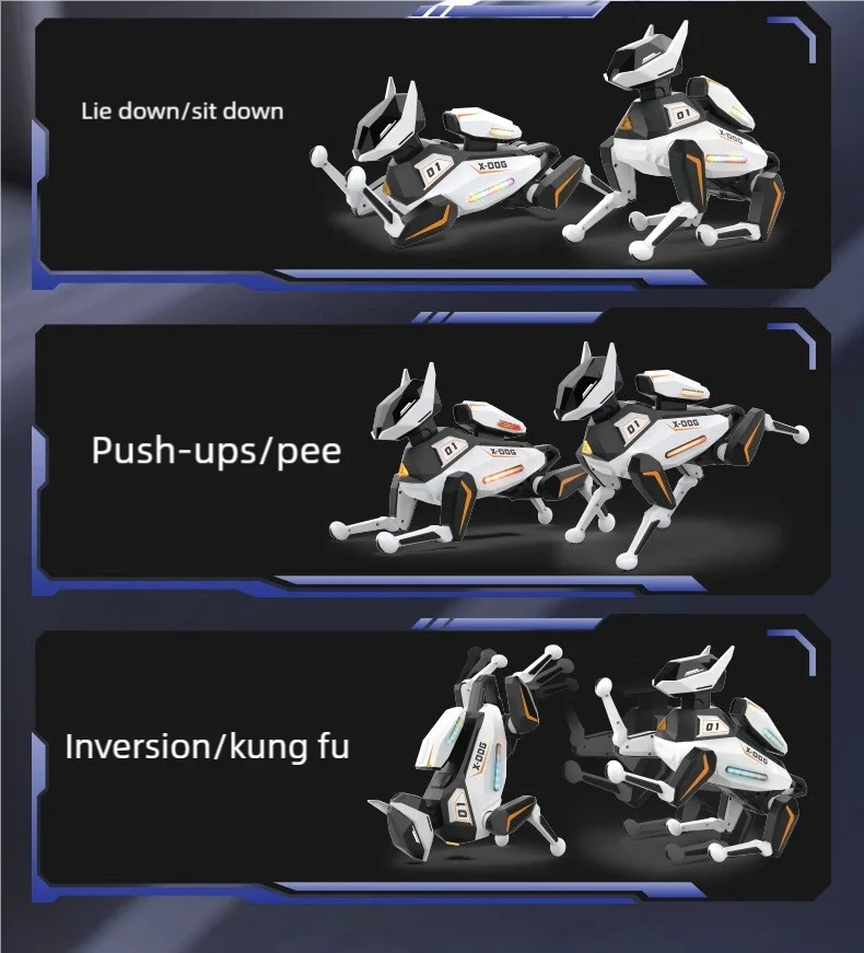 AI Simulation Robot Dog Intelligent Machine Dog Voice Command APP Control Programming Interactive Performs Acrobatics Robot Dog