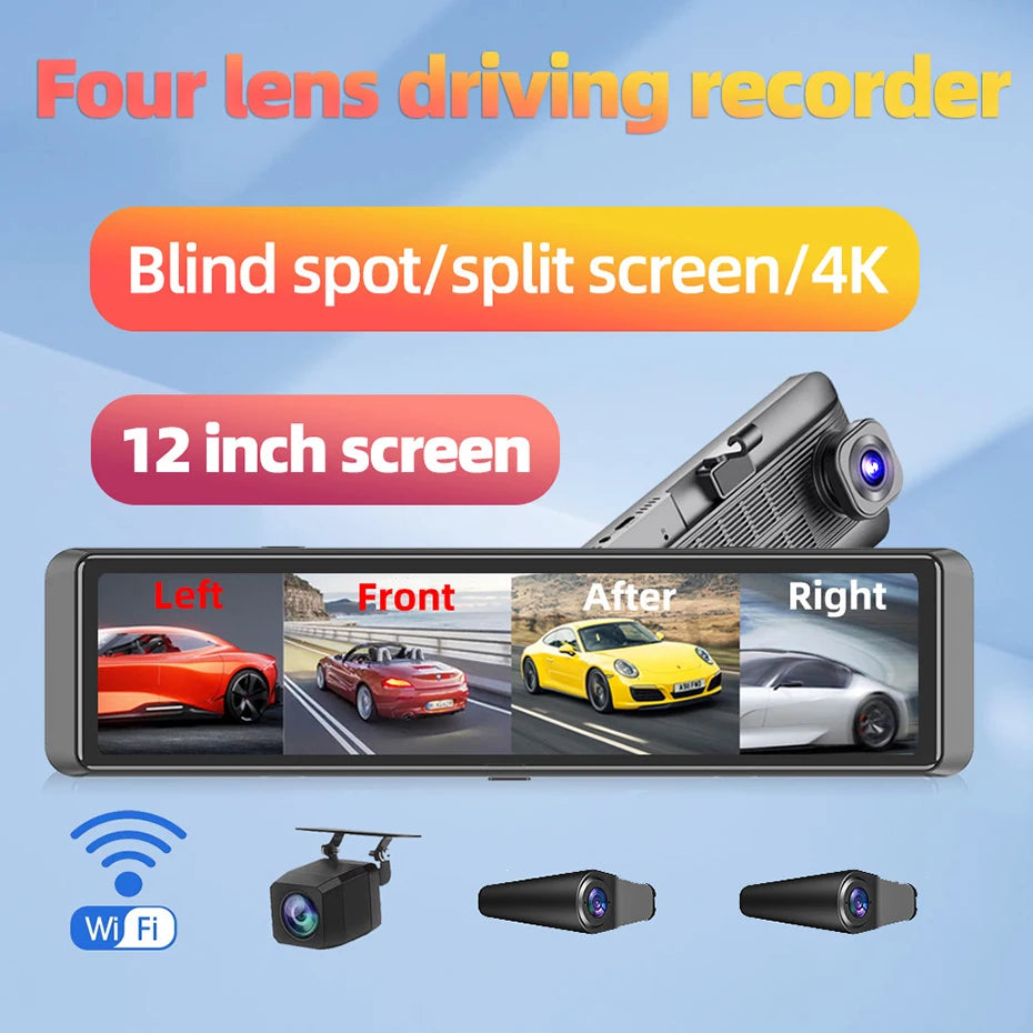 11.26" 4K Dash Cam — BSD, ADAS, Night Vision