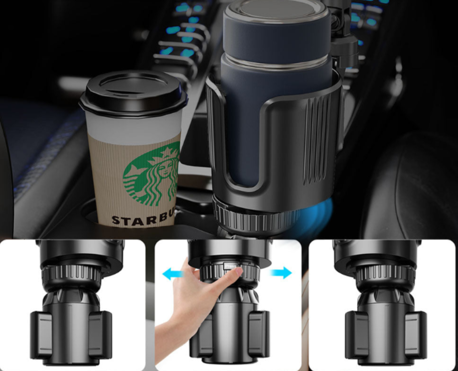 2-in-1 Car Cup Holder & Phone Mount | Centre Console Organiser