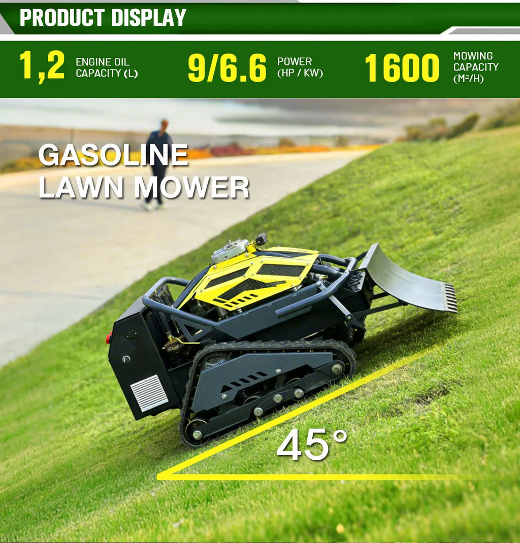 Remote Control Lawn Mower Automatic Smart Robot Lawn Mower Electric RC Grass Cutter for Garden Farm Hillside