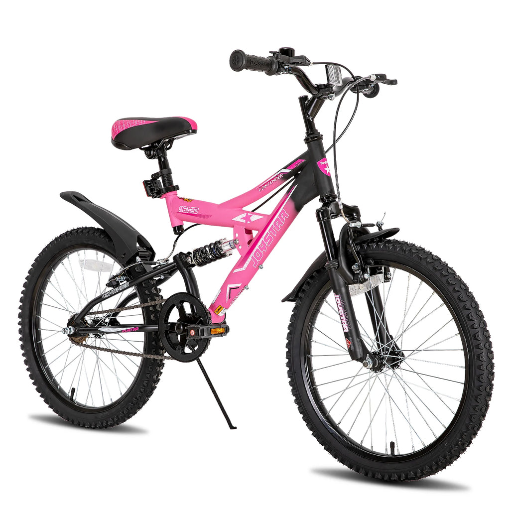 JOYSTAR 20 Inch Kids' Bike for Boys Girls Age 7-13 Years Old, Dual-Suspension Kids Mountain Bike with Dual Handbrake & Kickstand