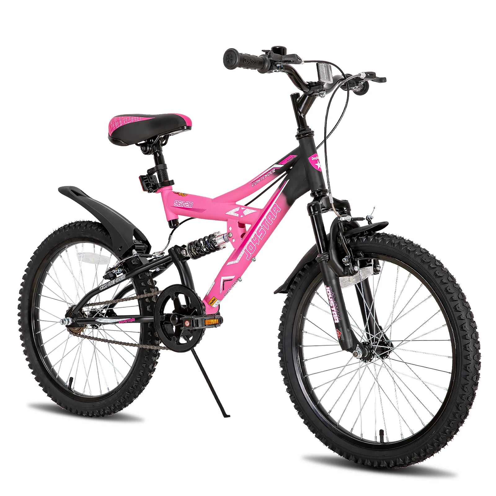JOYSTAR 20 Inch Kids' Bike for Boys Girls Age 7-13 Years Old, Dual-Suspension Kids Mountain Bike with Dual Handbrake & Kickstand