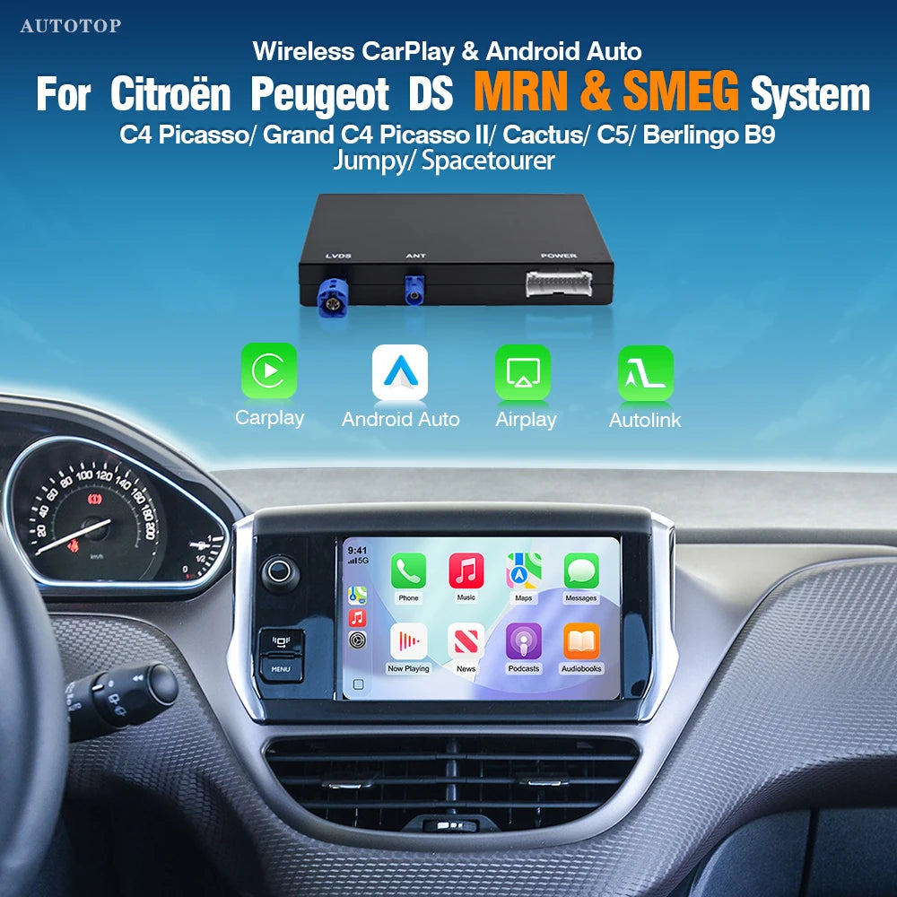 AUTOTOP SMEG Module — Wireless CarPlay, Android Auto