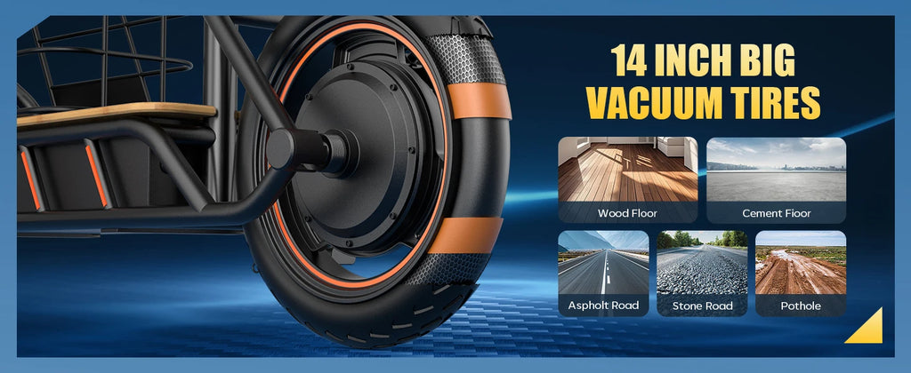 14 Inch Electric Bike Tire Sports & Entertainment Cycling Gear for E-Bike