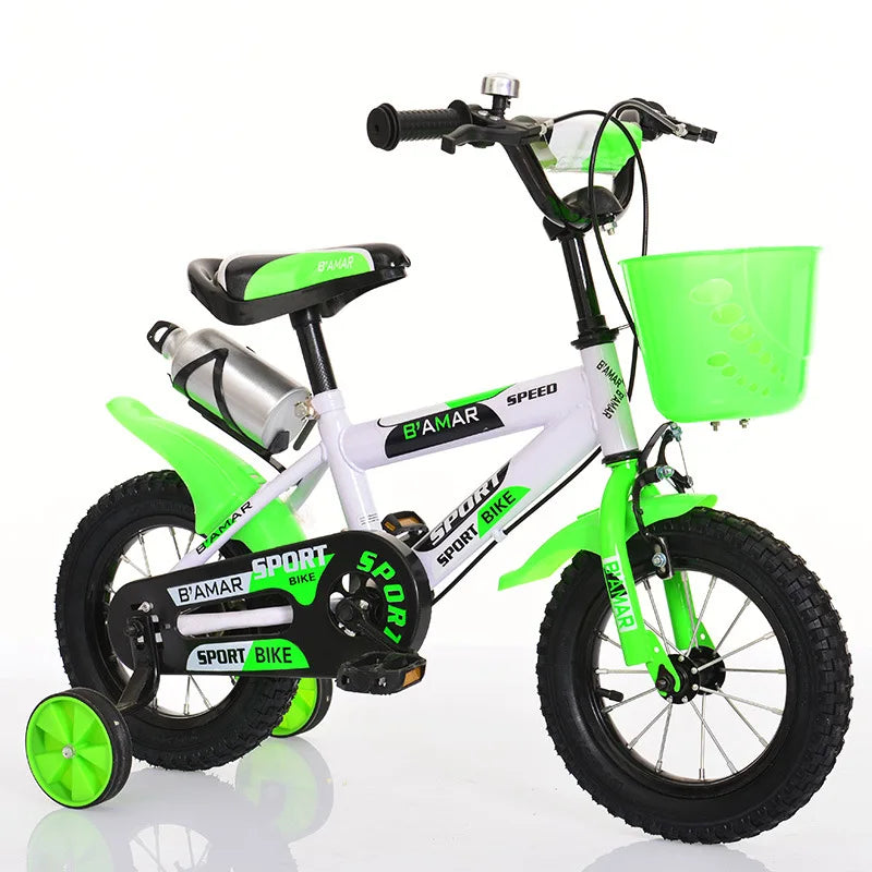 Kids Bicycle — Adjustable Height, Basket Included