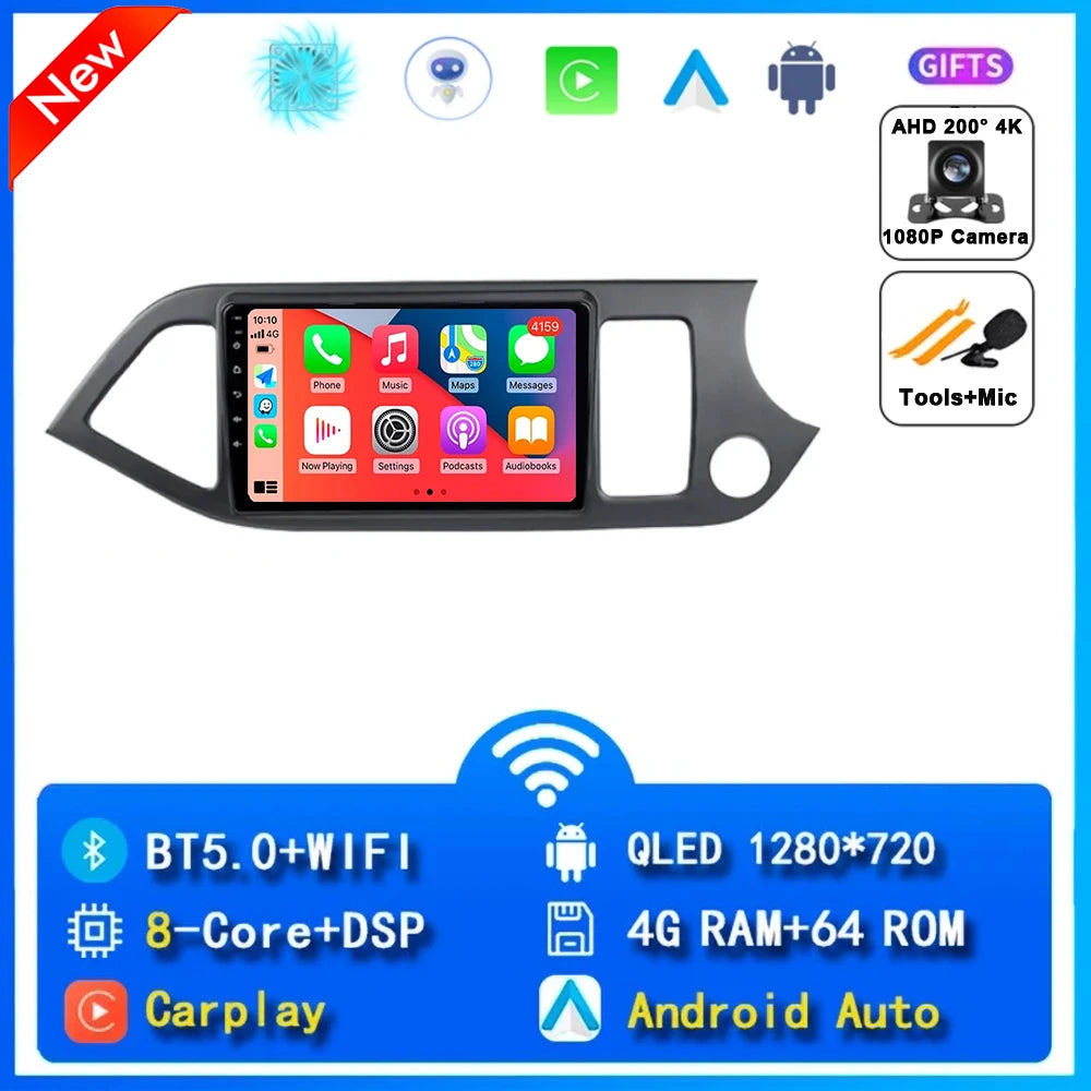 Kia Picanto Android 15 — WiFi, CarPlay, 4G