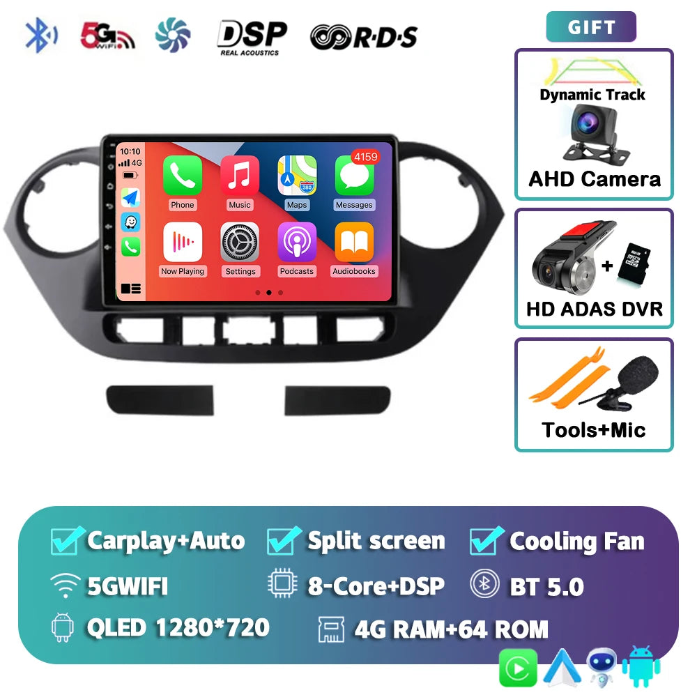 Android 15 Car Radio — Compatible with Hyundai i10 | 2K QLED | AI Voice