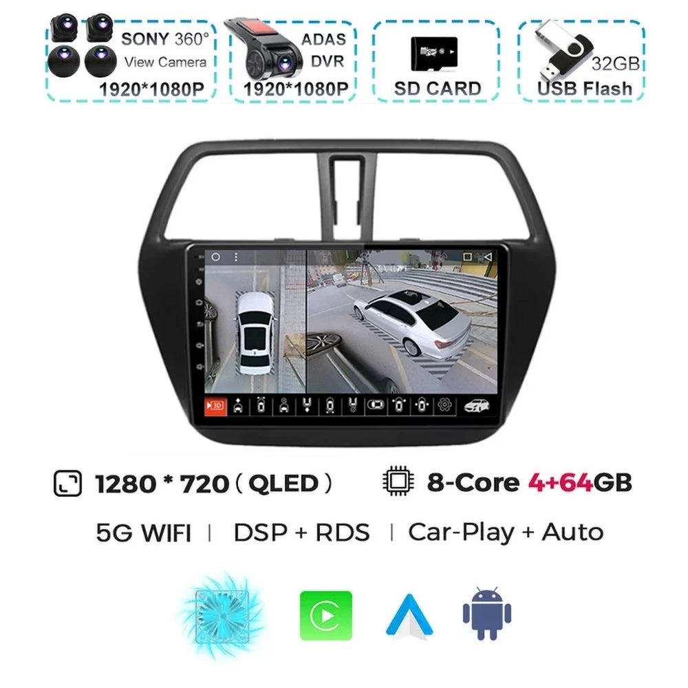 Suzuki SX4 Android 15 — Wireless CarPlay, 4G GPS