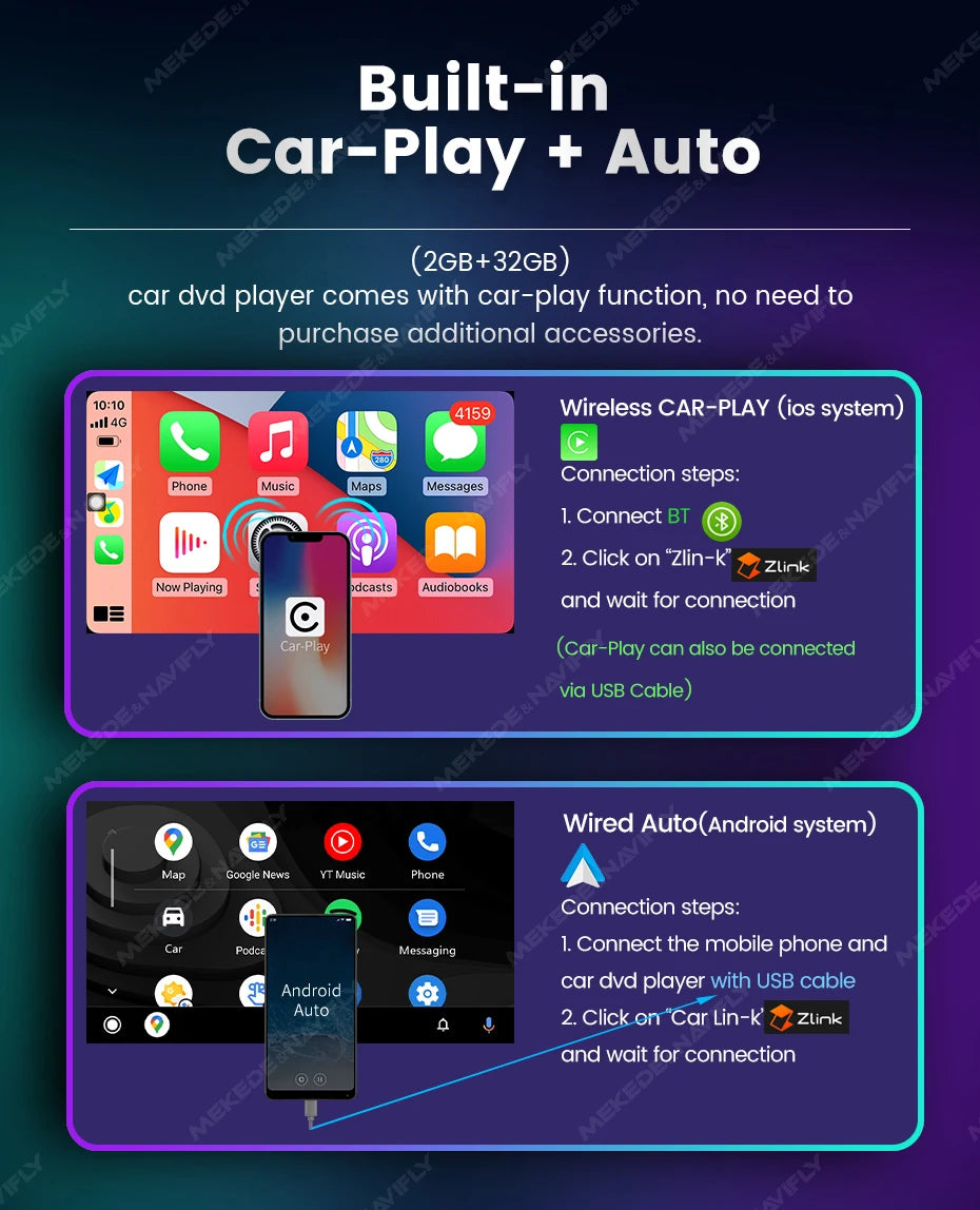 VW Android 15 Radio — BT GPS, Car Multimedia