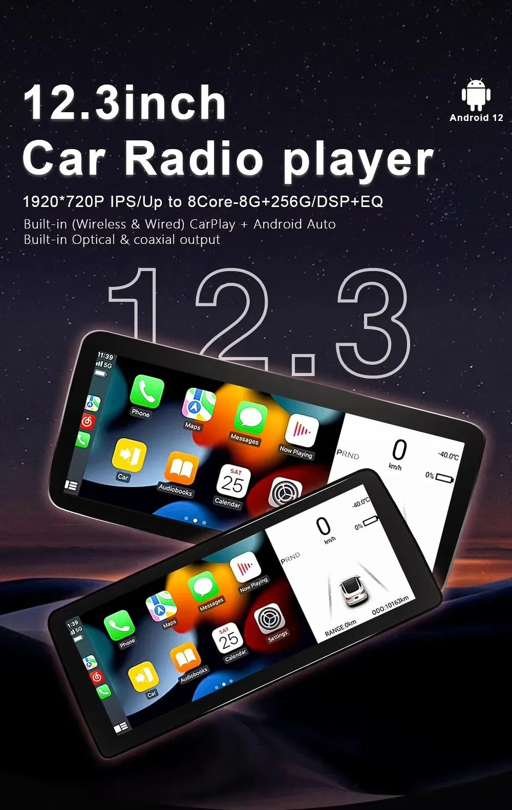 Ford Fiesta 12.3" — Android 15, QLED, 4G