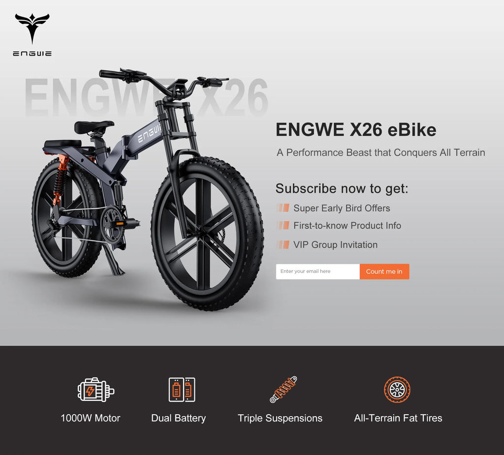 Electric Bicycle 26Inch 1000W 48V 29.2AH Folding Lithium Battery Bike Full Shock Absorber 26X4.0 Snow Tire E-bike