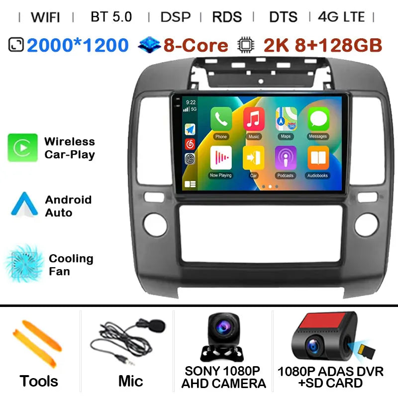 Android 15 Car Radio — Compatible with Nissan Navara D40 | GPS | DSP