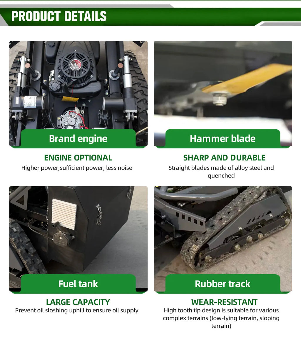 Remote Control Lawn Mower Automatic Smart Robot Lawn Mower Electric RC Grass Cutter for Garden Farm Hillside