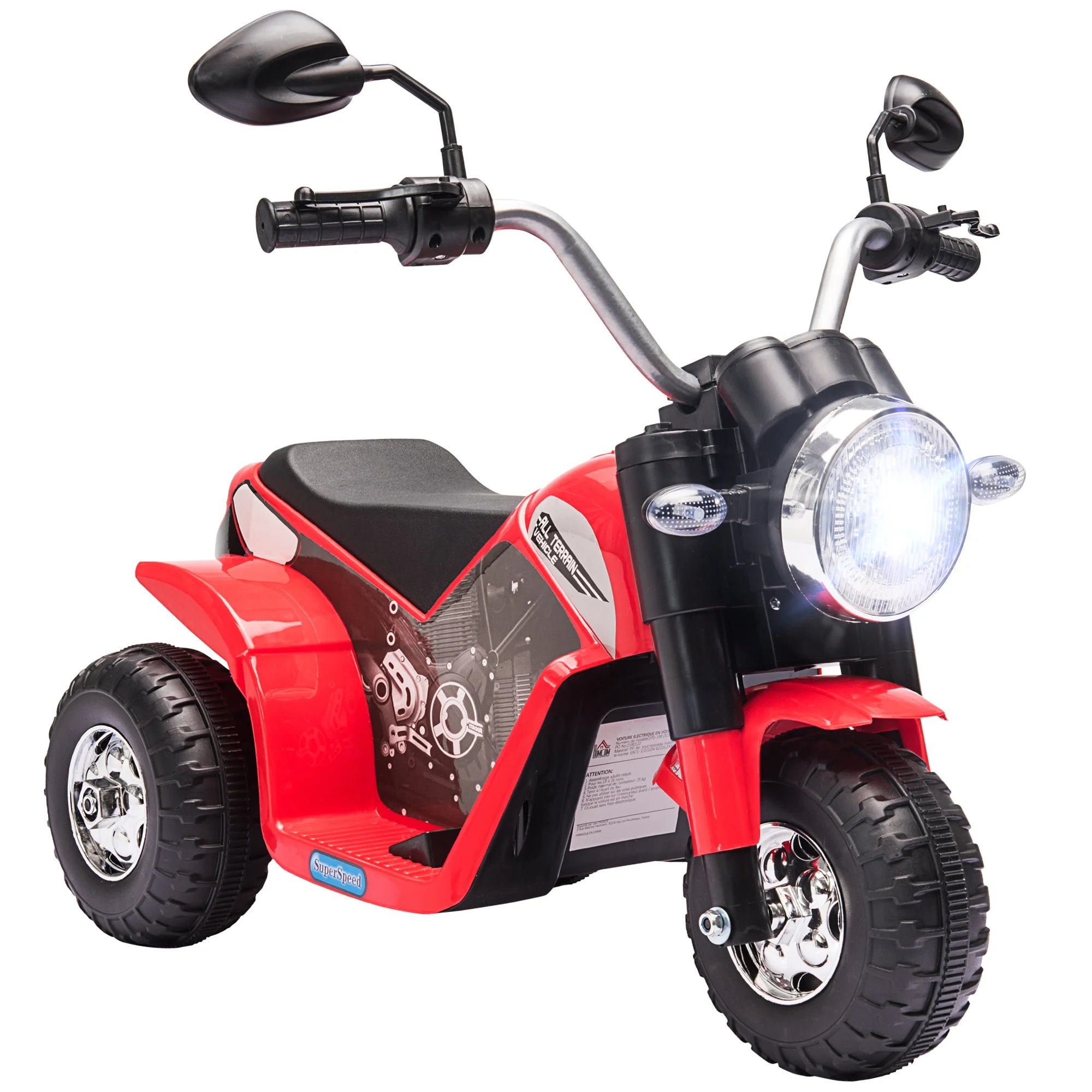 HOMCOM Kids 6V Electric Motorcycle Ride-On Toy Battery 18 - 36 Months — available at Teckeleck