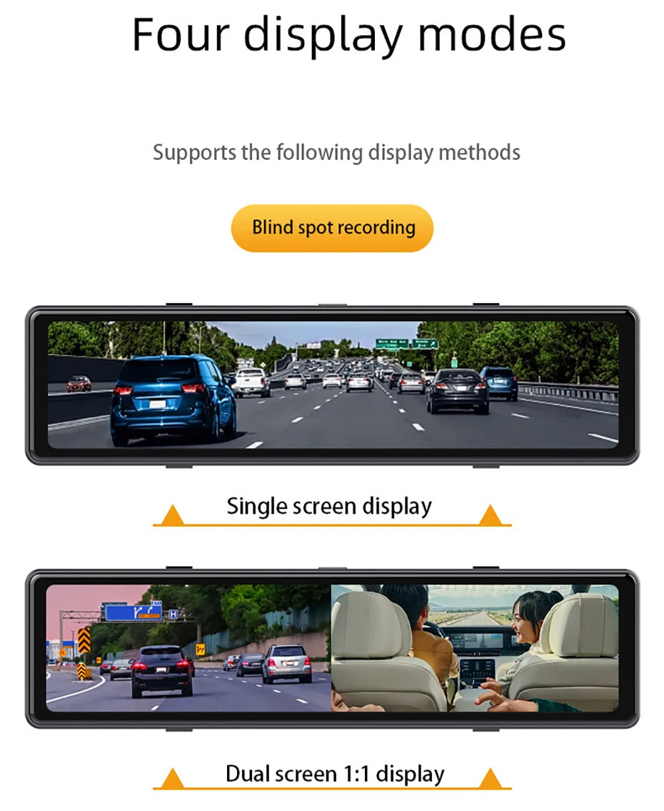 11.26" 4K Dash Cam — BSD, ADAS, Night Vision