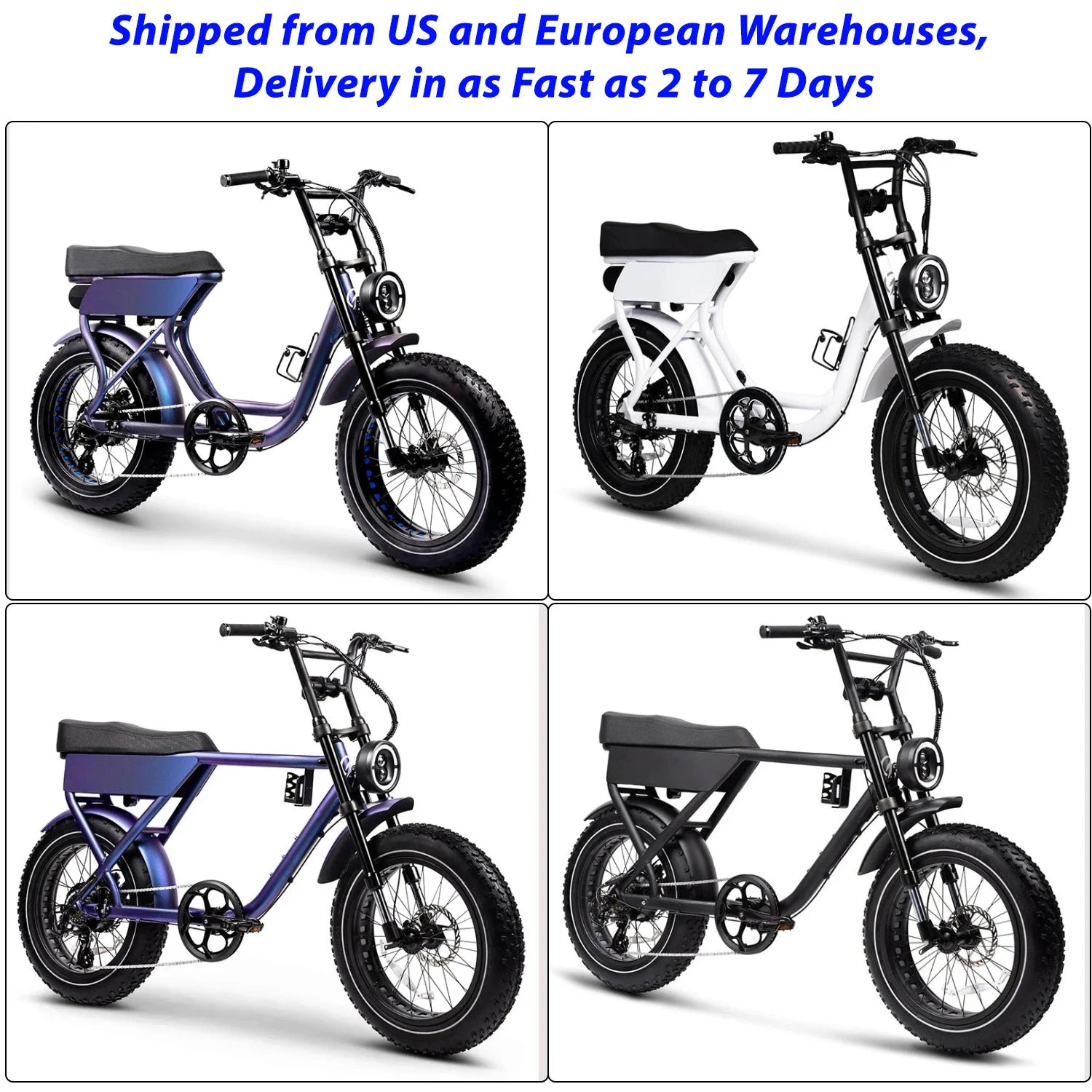 750W Fat Tire E-Bike — Disc Brakes, 7-Speed