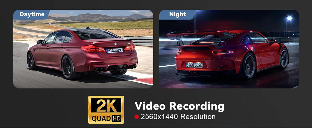 Kocam 2K Dash Cam — WiFi, GPS, Night Vision