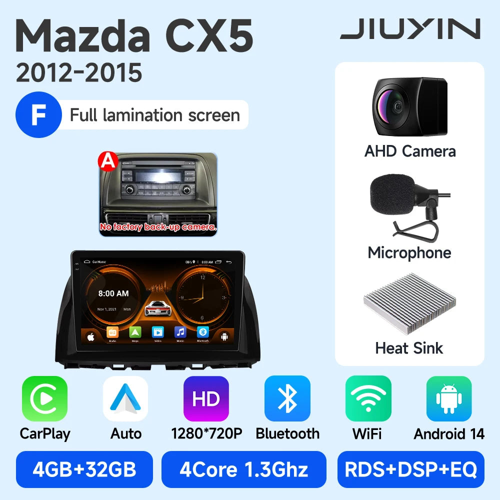 Android 15 Car Radio — Compatible with Mazda CX-5 | 2K QLED | AI Voice