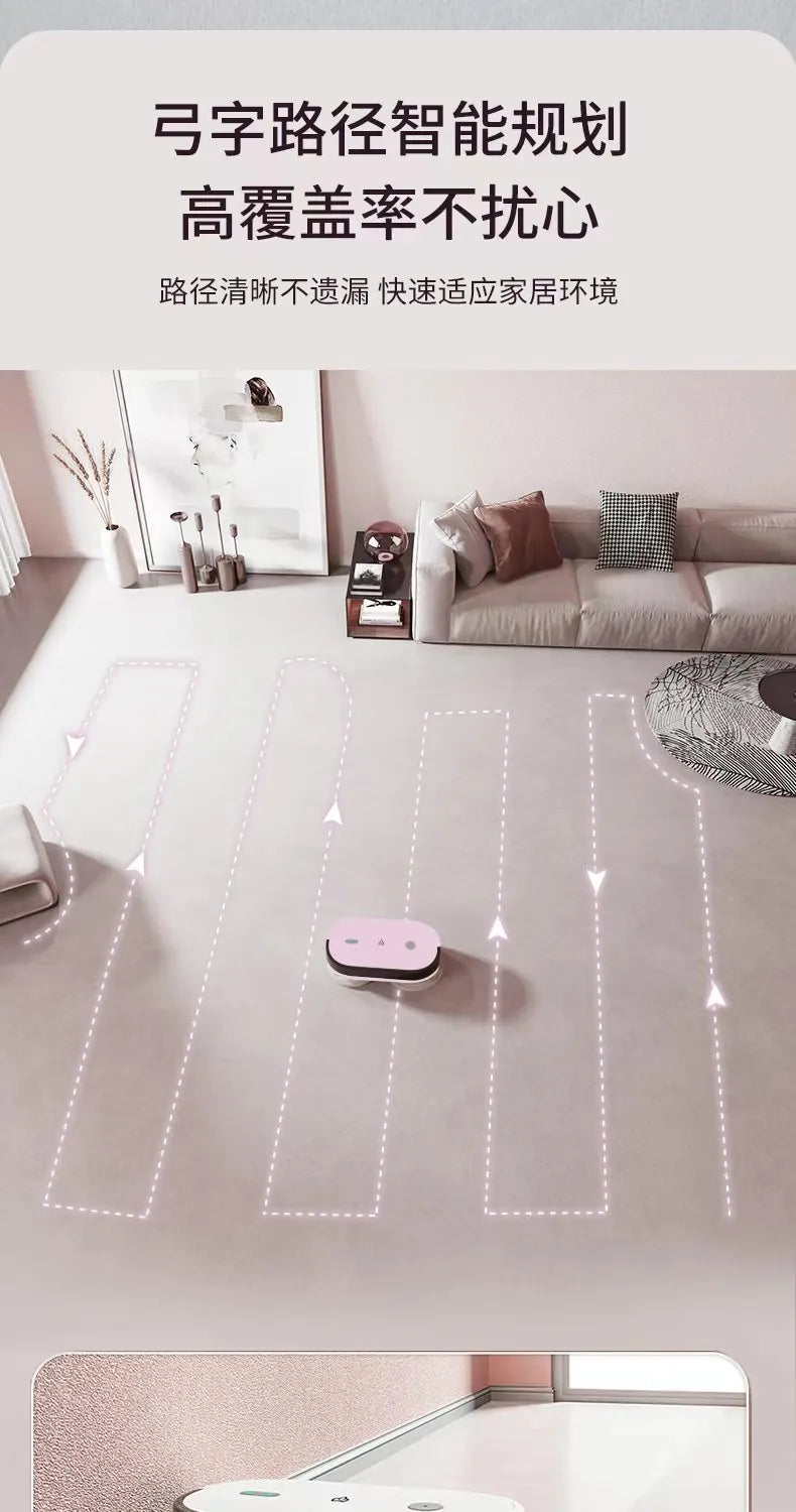 Intelligent Mopping Washing Robot Double Towing Automatic Floor Mop Dust Removal Humidification Machine