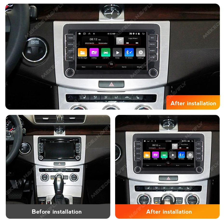 VW Android 15 Radio — BT GPS, Car Multimedia