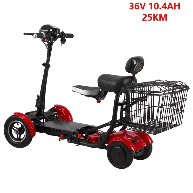 4 Wheel Mobility Scooters for 2 Peoples With Baby Seat 500W 36V 15.6AH  Adults 10 Inch Electric Scooter Dual Motor — available at Teckeleck