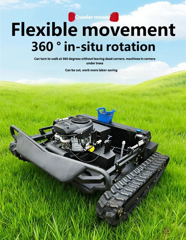 Controlled Lawn Mower Intelligent Mowing Robot for Orchards Fields Slopes Small Lithium-Ion Battery Powered Lawnmower