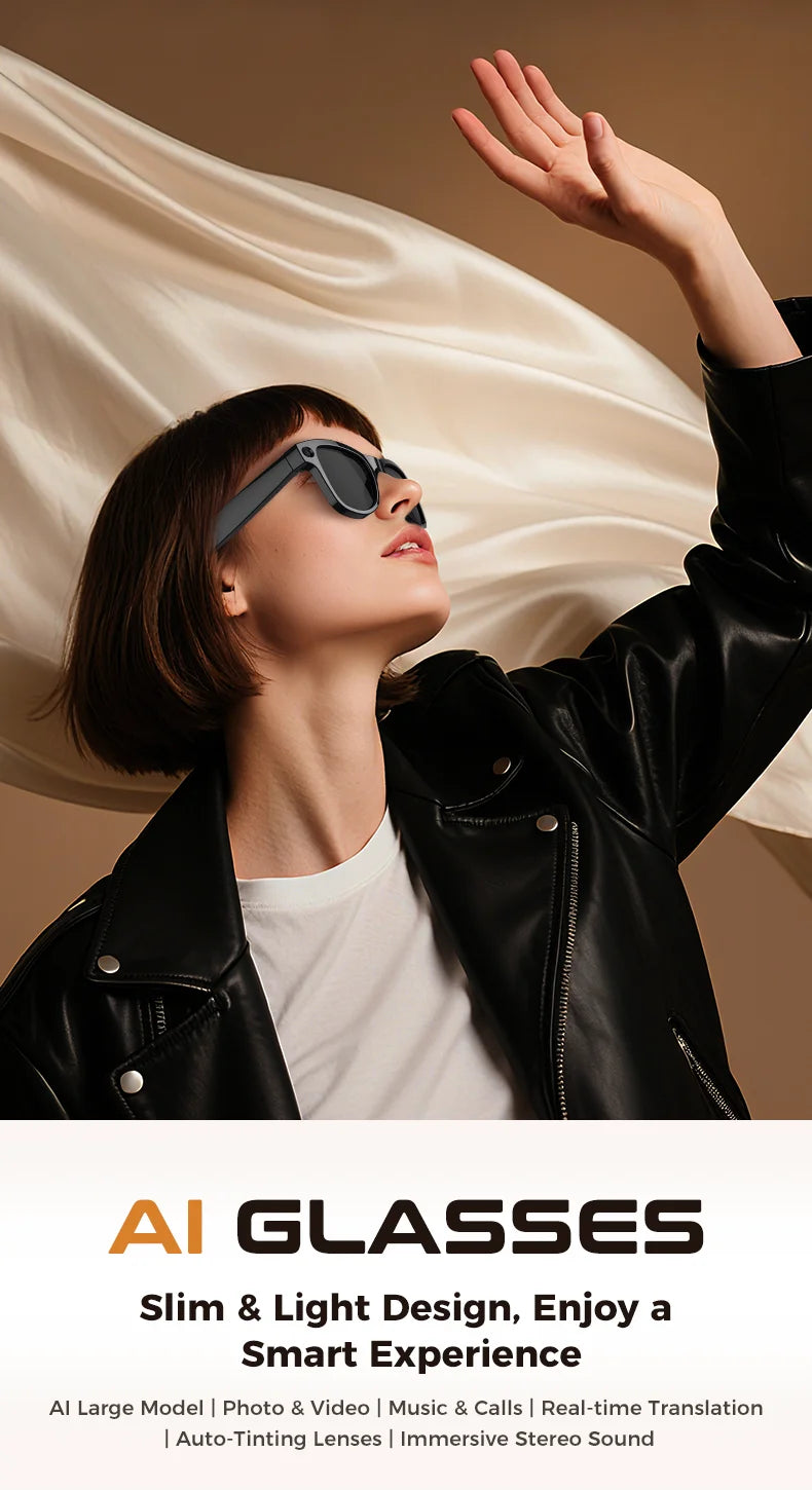 2026 AI Glasses — 4K Camera, ChatGPT, 32GB