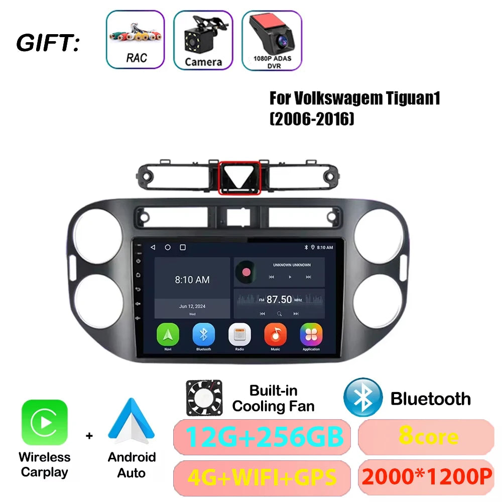 VW Tiguan Android 17 — 4G DSP, CarPlay