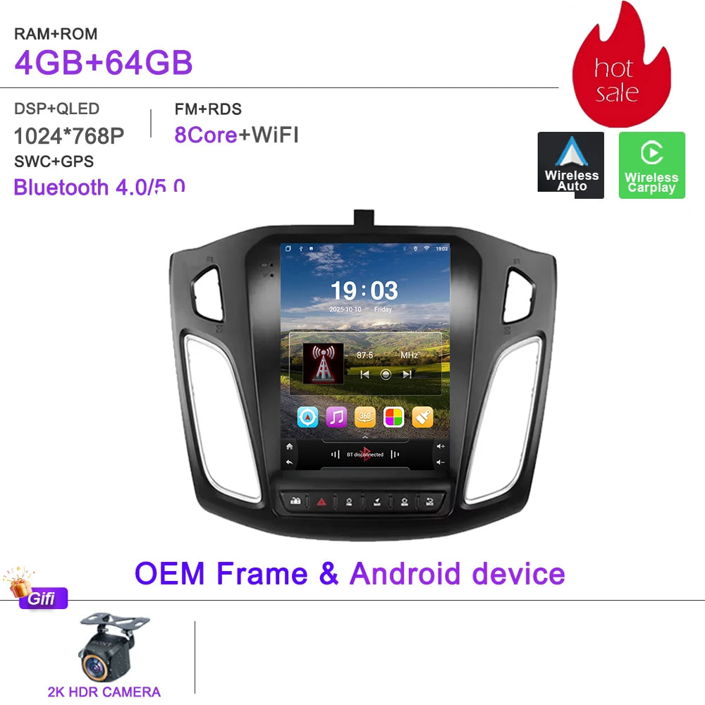 Ford Focus 3 Android 16 — GPS, Dash Cam