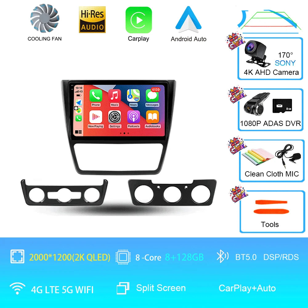 Skoda Yeti Android 16 — 4G, CarPlay, GPS