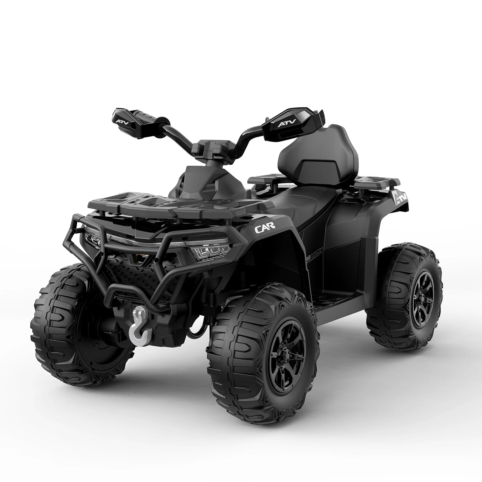 12V Kids Ride On ATV Car w/Parent Remote Control, Spring Suspension, LED Lights, Bluetooth, Off-Road Vehicle Toys for Boys&Girls — available at Teckeleck