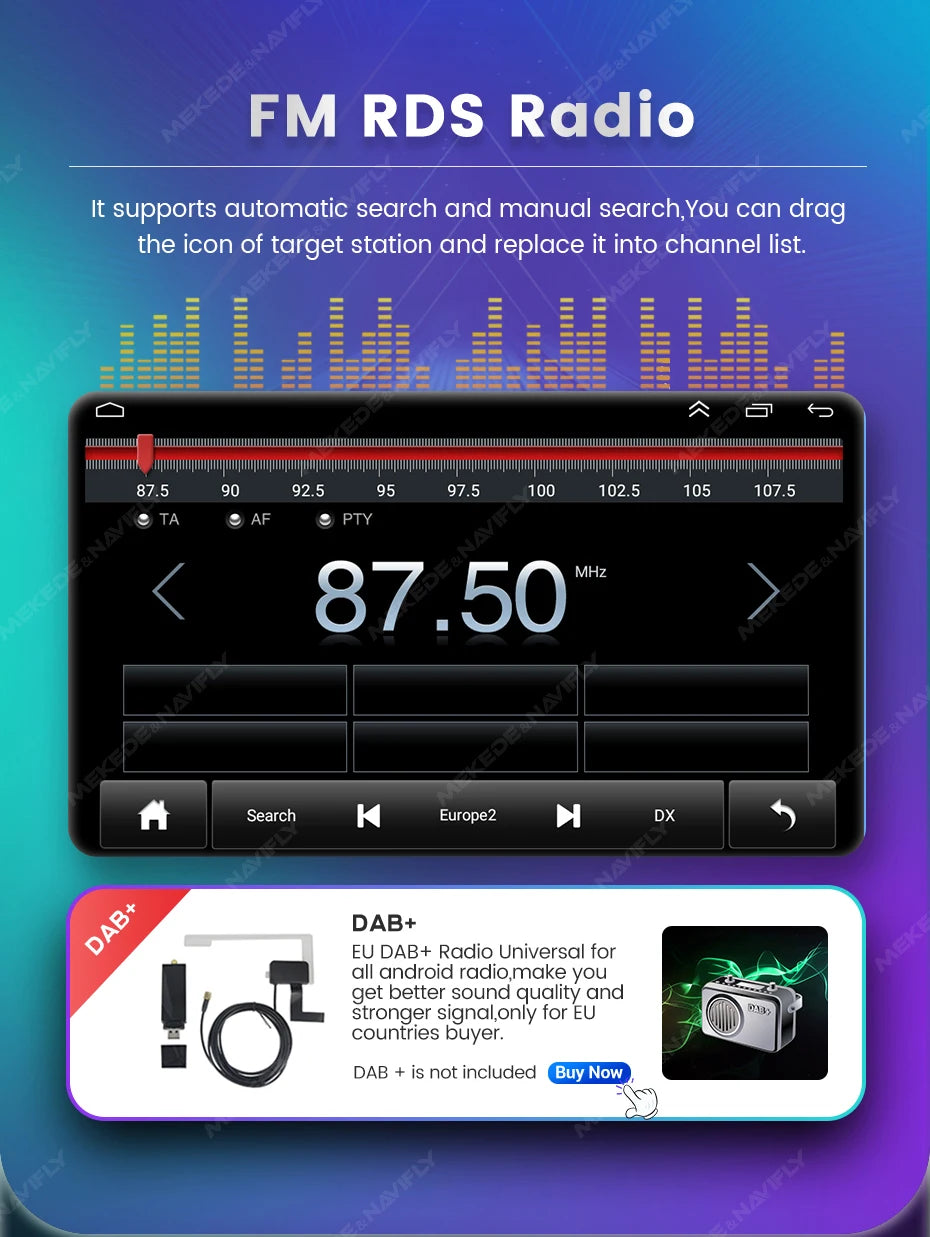 VW Android 15 Radio — BT GPS, Car Multimedia