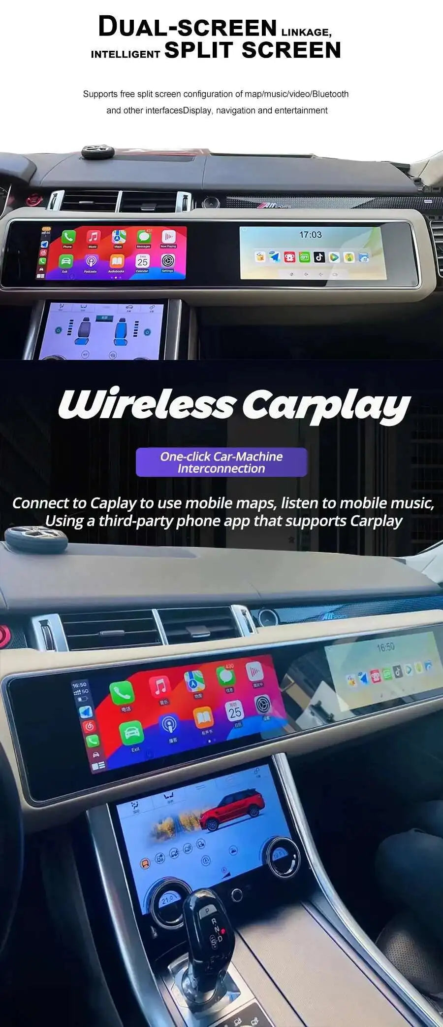 Range Rover L494 — Dual Screen, Android CarPlay