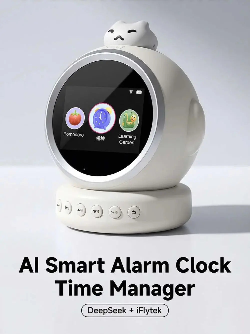 Smart AI Alarm Clock for Kids Ok to Wake Children with Sleep Training and Sound Talking Robot Toy Birthday Gift for Boy Girls