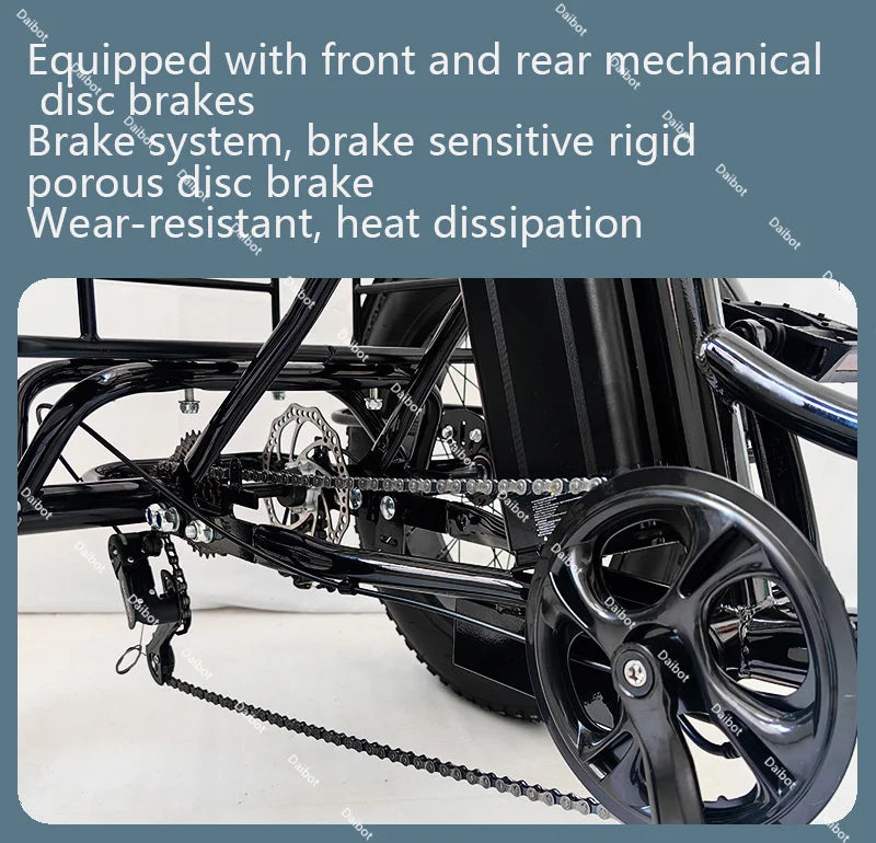 3 Wheel 20 Inch Folding Electric Tricycle Adults Cargo Fat Tire 500w 48v Fatbike Electric Bicycle For Men Removable Battery