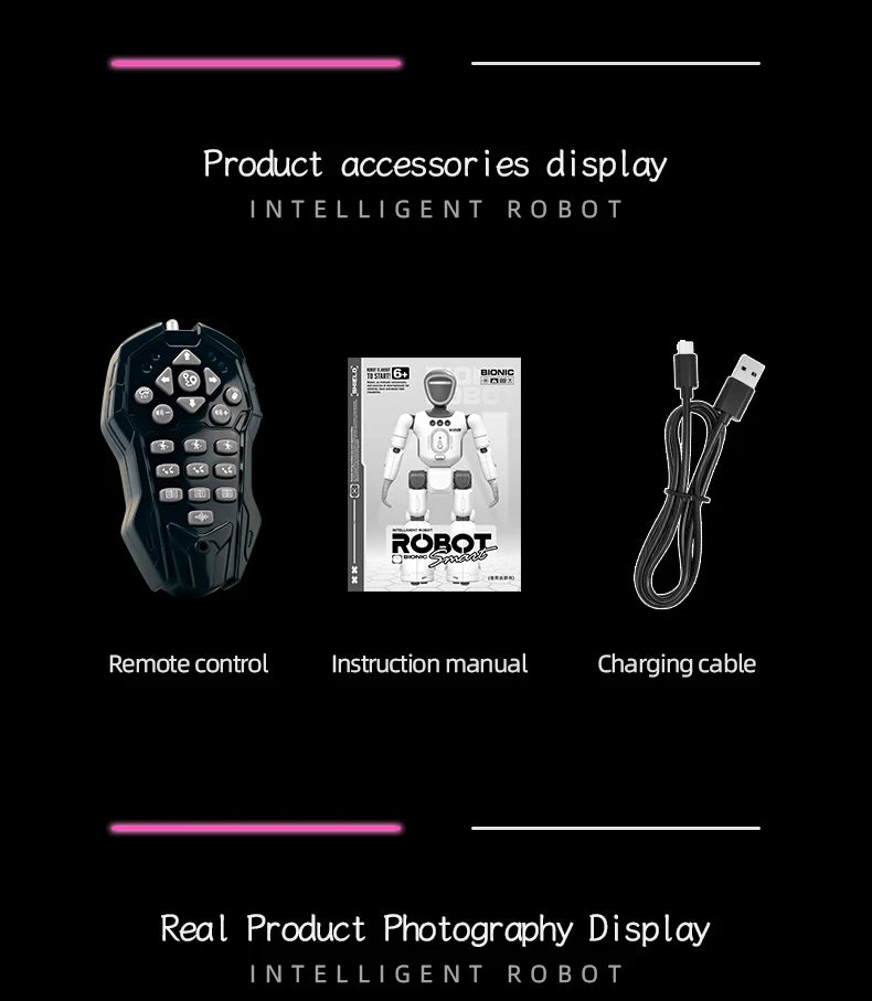 Intelligent RC Robot Programming Gesture Sensing Remote Controll Robots Smart Intelligent Dancing RC Robot Toy Gift for Kid R40